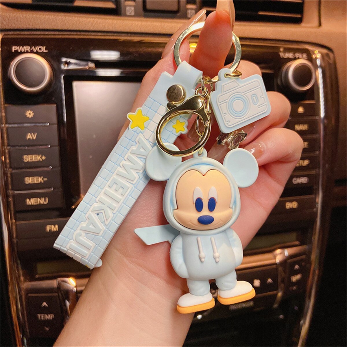 Disney Mickey Mouse Keychains Cute Cartoon Baby Boy Girl Figure Keyring Kawaii Minnie Key Chain Model Kid Toy Children Gift - Charlie Dolly