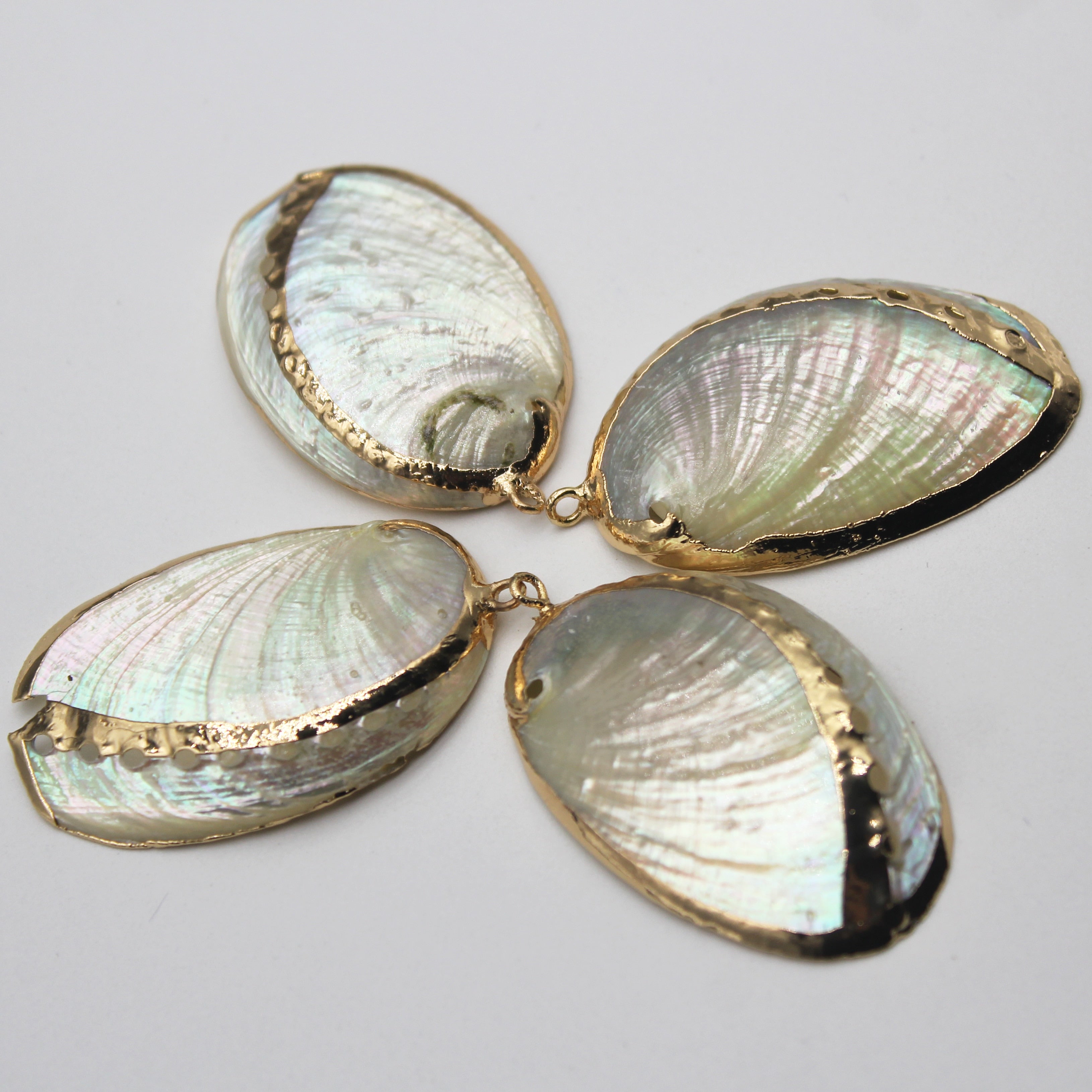 Natural Abalone Shell Pendant Beads Personality Ornaments For Jewelry Making DIY Necklace Earring Bracelet Handmade Accessories - Charlie Dolly