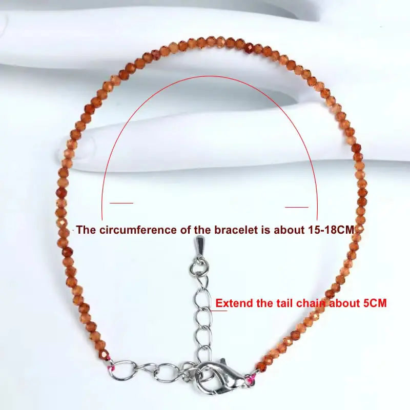 2025 New Boho Exquisite 2mm Natural Stone Necklace Small Chain Ladies Fashion Bracelet Accessories Charm Jewelry Accessorie