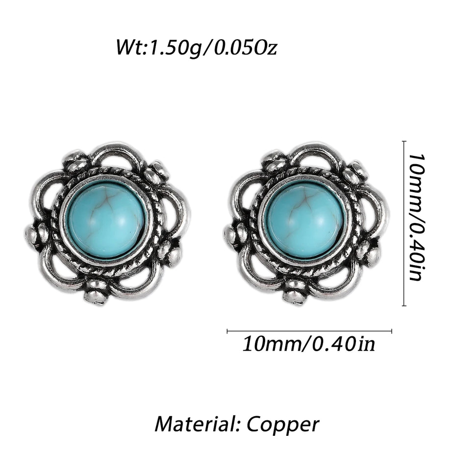 Turquoise Arrow Triangle Mini Stud Earrings Jewelry