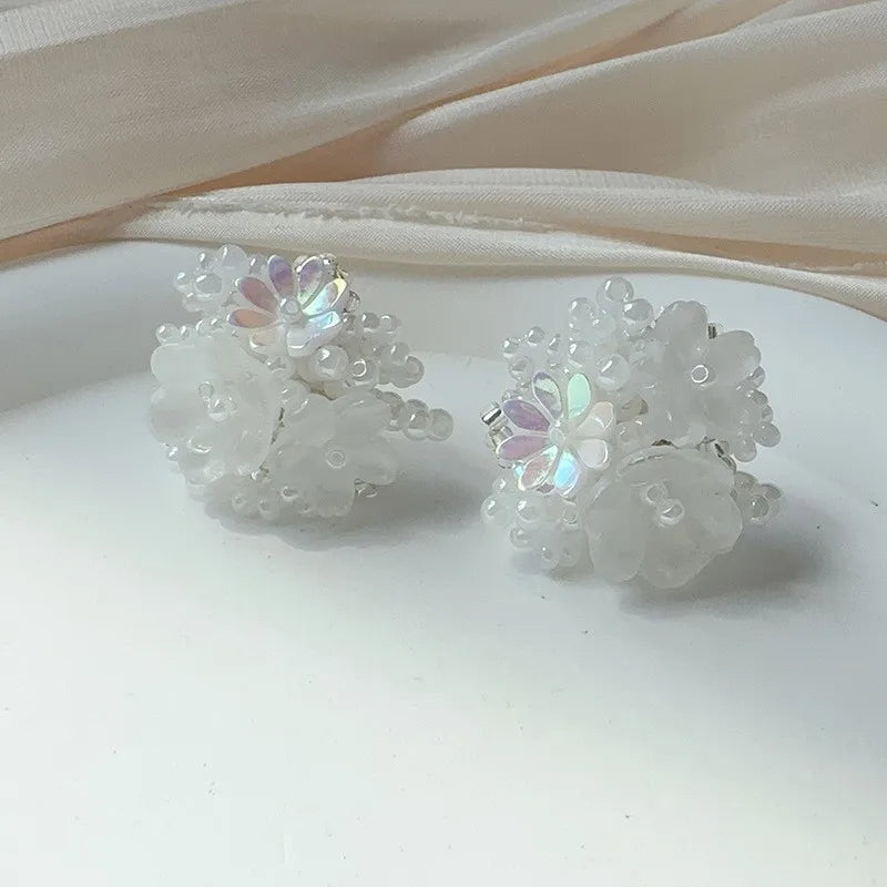 Original Design Exaggerate Flowers Earrings Elegant Floral Tassel Long Earrings Boho Style Earrings Wholesale Custom Packaging