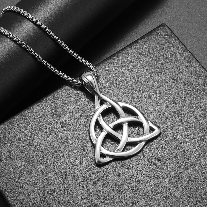 Vintage Odin Celtics Knot Pendant Necklace Men Punk Viking Jewelry Odin Trinity Necklace - Charlie Dolly