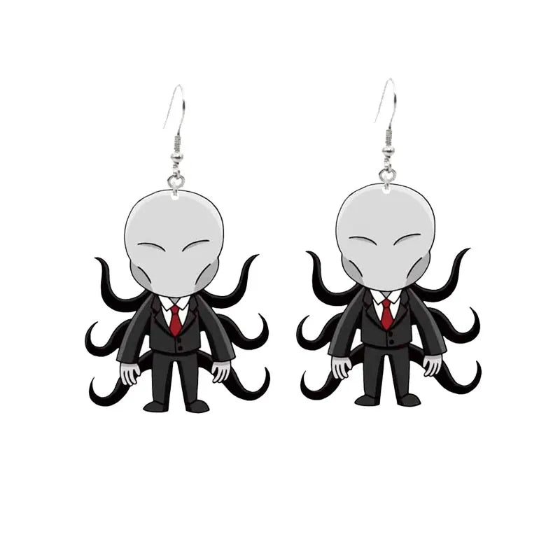Scream Killer Halloween Earrings Arcylic Ghost Horror Movie Chucky Dangle Earrings Charm For Pendant Kids Adults - Charlie Dolly