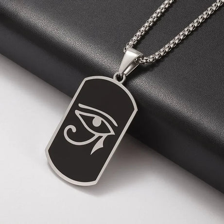 Eye of Horus Evil Eye Pendant Necklace, Ancient Egyptian Protection Amulet