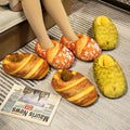 Women Indoor Slippers Winter 3D Bread Lovers Adult Slippers Floor Home Shoes Bedroom Warm Soft Slides Unisex Funny Gift - Charlie Dolly