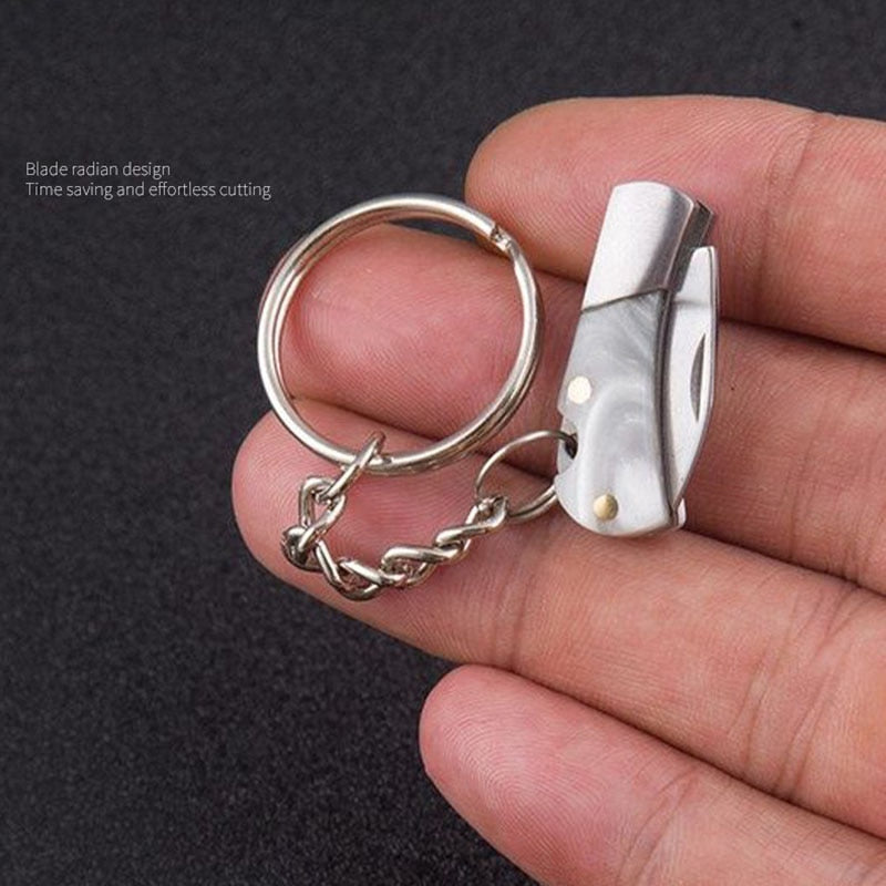 Mini Folding Knife Acrylic Sharp Edc Self-Defense Small Blade Cs Go Portable Keychain Hanging Outdoor Camping Unboxing Knife Hot - Charlie Dolly
