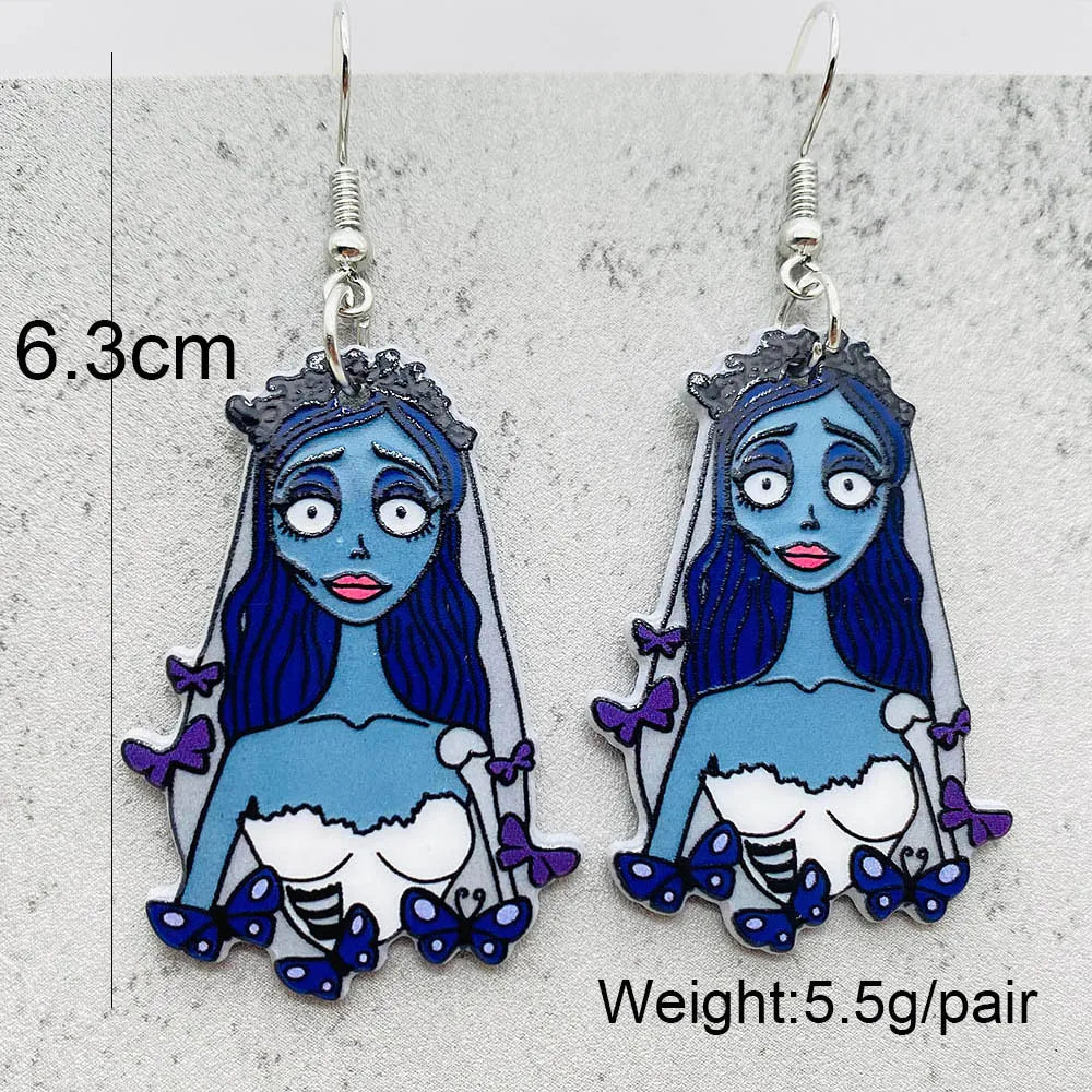 Creative Halloween Ghost Zombie Couple Earrings Terrifying Halloween  Acrylic Earrings for Women Valentine's Day Jewelry - Charlie Dolly