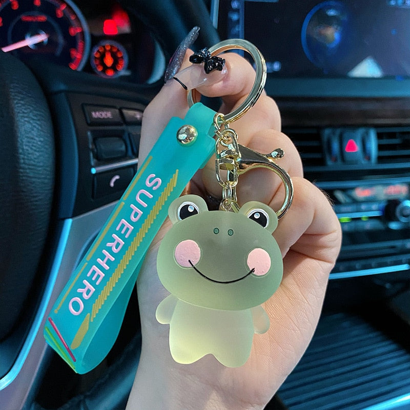 Cute Crystal Keychain Charm Tie The Bear Pendant For Women Bag Car KeyRing Mobile Phone Fine Jewelry Accessories Kids Girl Gift - Charlie Dolly