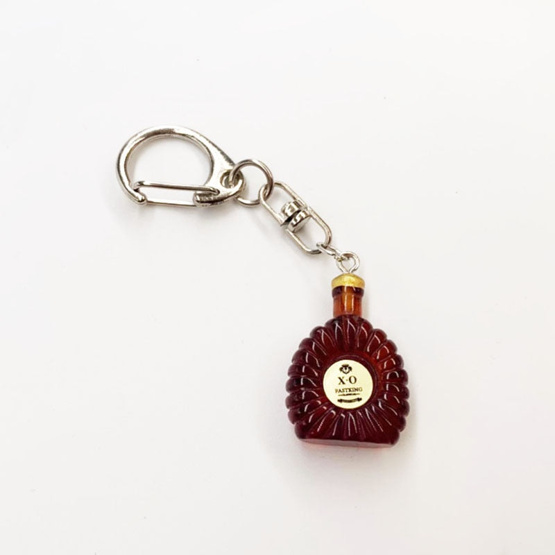 Wine Bottle Keychain Resin Simulation Mini Beer Cocktail Men Women Boyfriend Key Chain Alcohol Lovers Father's Day Gift - Charlie Dolly