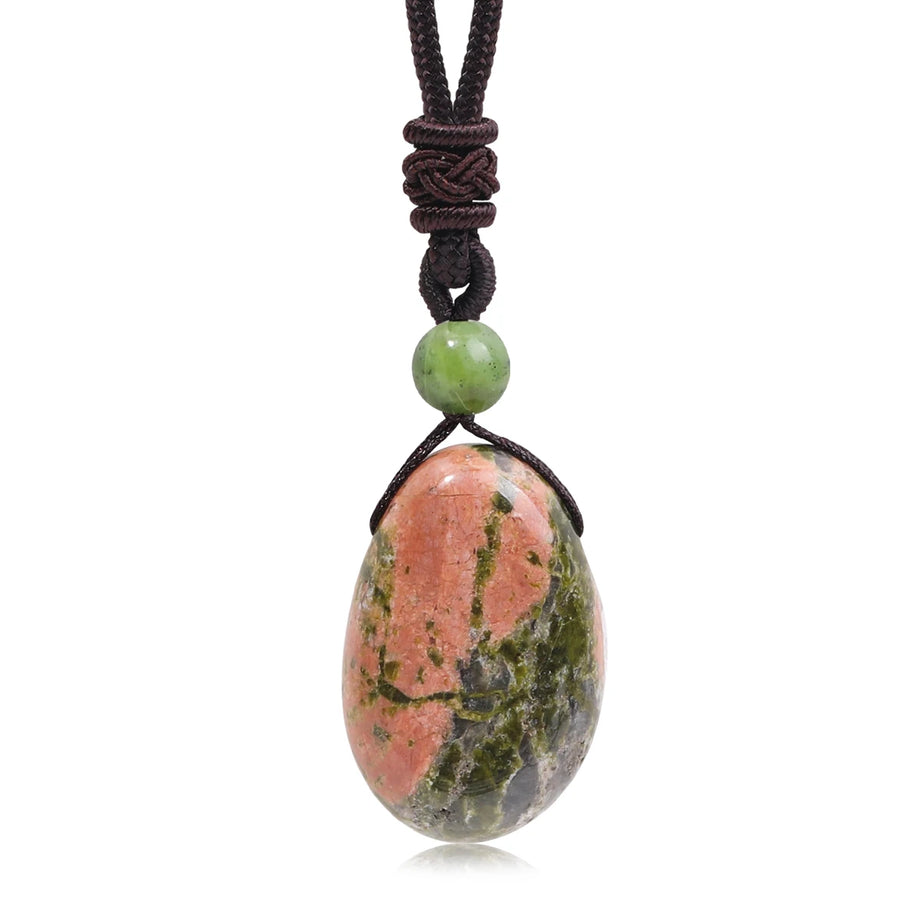 Water Droplet Crystal Pendant, Natural Stone Spiritual Necklace