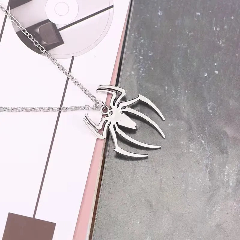 1Pc Retro Spider Necklace Punk Gothic Insect Pendant Keychain Trendy Charm DIY Jewelry Halloween Birthday Party Gift 2024 - Charlie Dolly