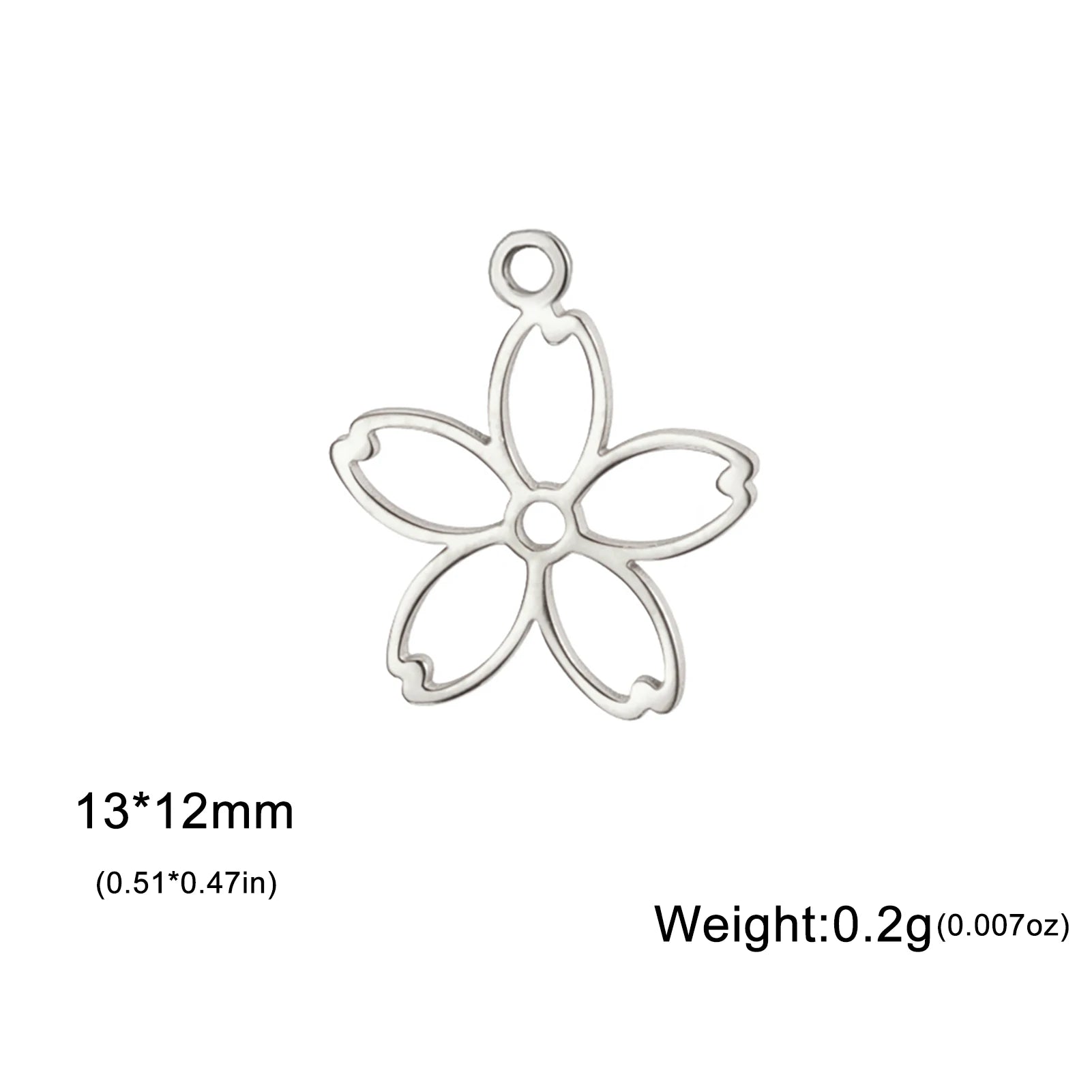 5 pieces of lotus shell stainless steel bracelet pendant necklace small sun shell pendant DIY necklace bracelet earrings jewelry