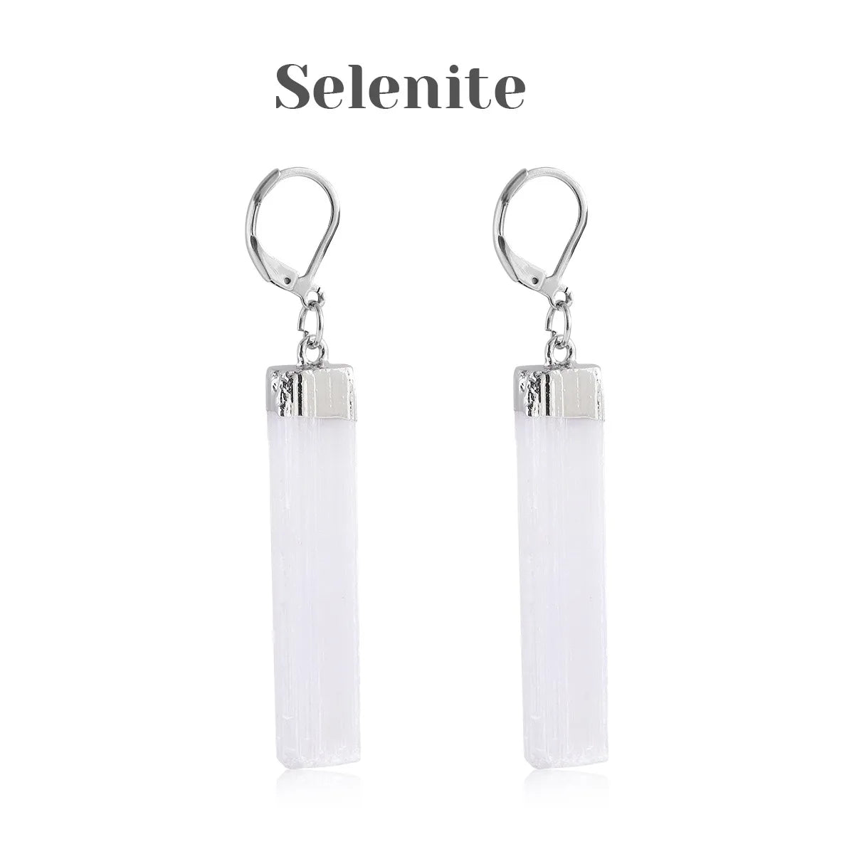 Gemstone ornaments Irregular Raw Black Tourmaline Natural Stone Crystal Healing Drop Earrings Vintage earrings Fashion earrings