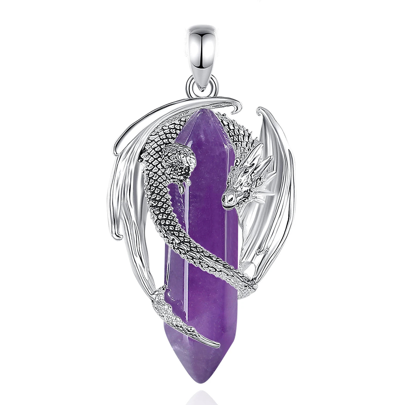 Dragon Natural Stone Hexagonal Prism Necklace