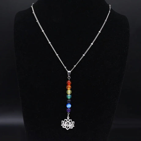 7 Chakra Lotus & Flower of Life Pendant, Sacred Geometry Necklace or Earrings