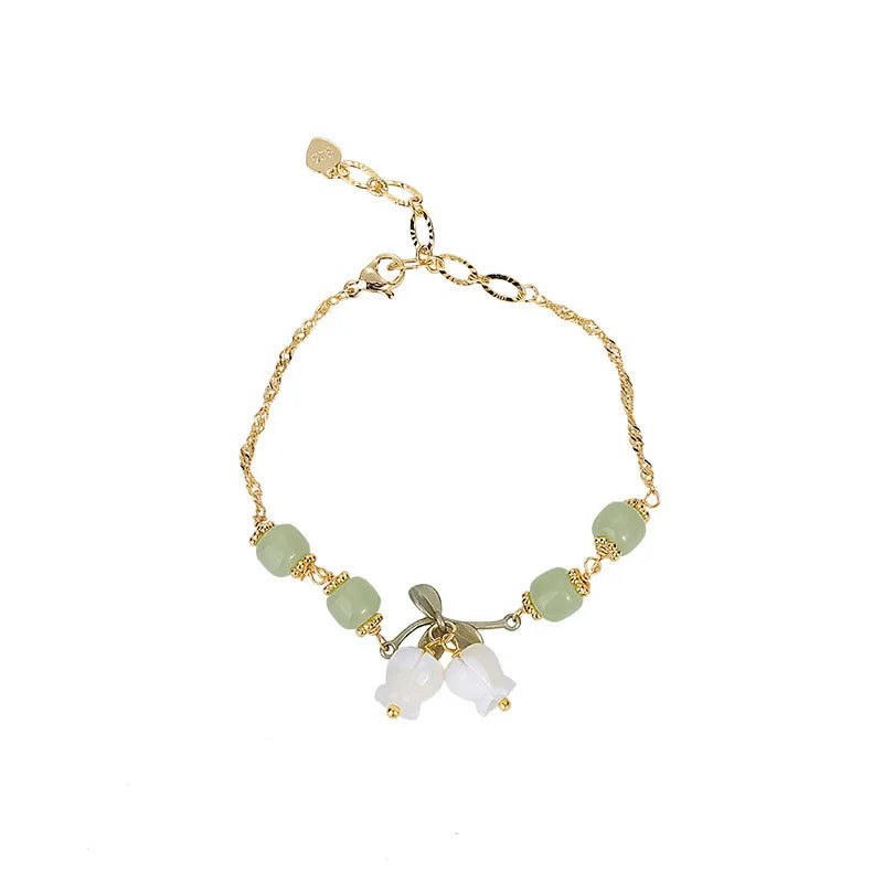 Golden Shell Retro Flower Women's Bracelet Light Luxury Versatile High End Unique Design Girlfriend Accessories Banquet Jewelry