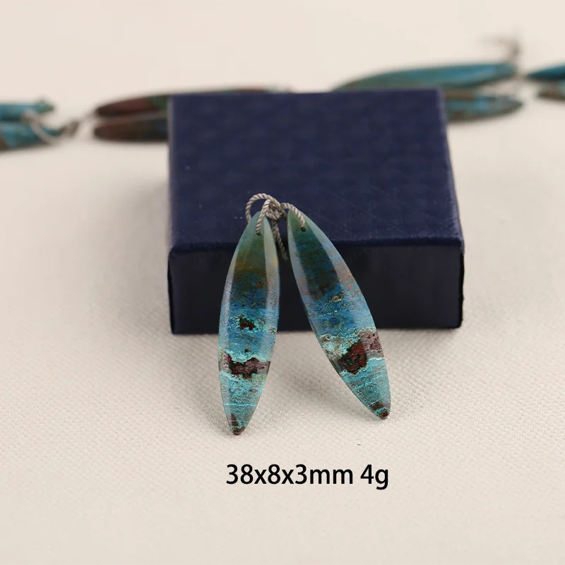 Natural Stone Chrysocolla Lapis Lazuli jewelry making beads,Semiprecious Fashion Marquise Earrings Beads Accessories For Women