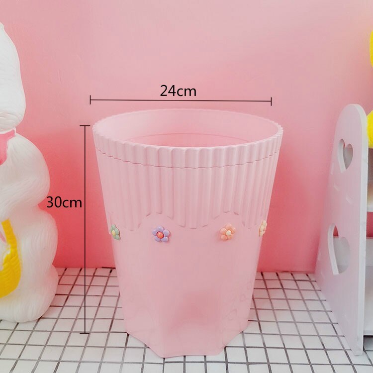 Creative Pink Waste Bin Anime Card Captor Sakura Plastic Trash Can Kawaii Cartoon Home Office Desktop Garbage Storage Basket New - Charlie Dolly