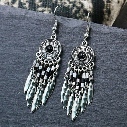 Exknl Big Long Drop Earrings for Women Geometric Bell Bohemian Cross Vintage Tassel Flower Earrings Fashion Jewelry Accessories