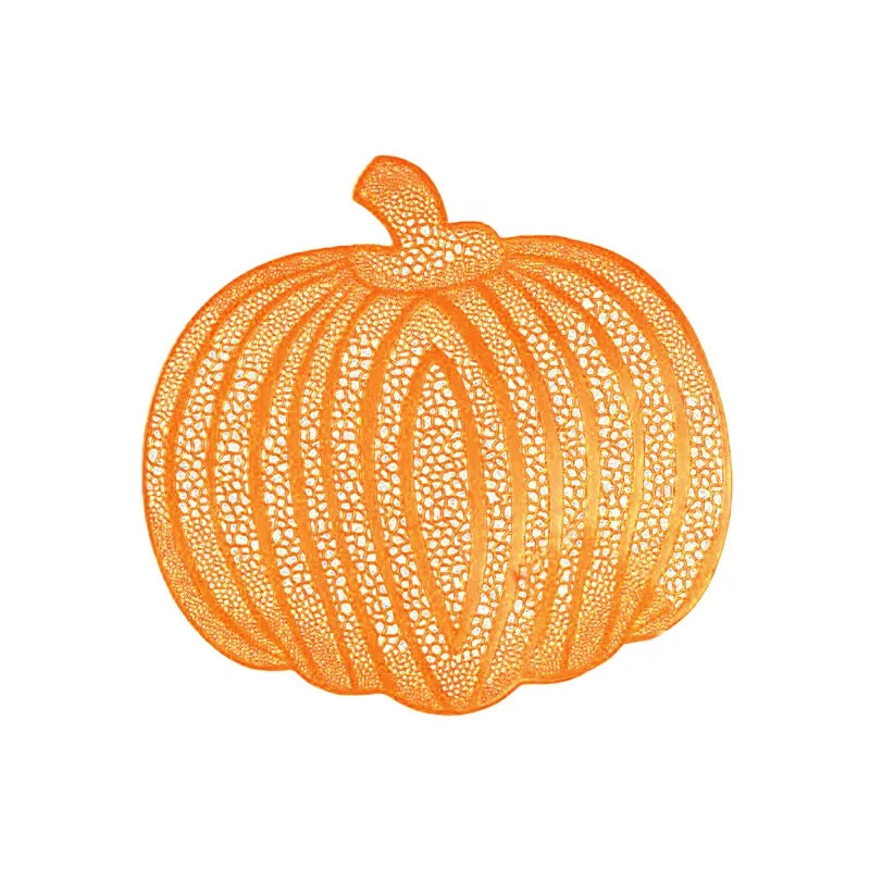 2024 New PVC Placemats for Halloween Dining Table Decoration Pumpkin Shaped Desktop Heat Insulation Pad - Charlie Dolly