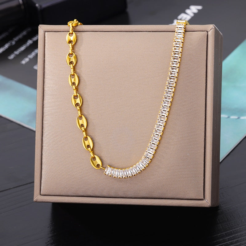 Stainless Steel Geometry Star Moon Butterfly Pendant Multilayer Chain Choker Necklace For Women Wedding Accessories Dropshipping - Charlie Dolly