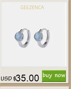 GEEZENCA 925 Silver Gold Plated Lapis Lazuli Bar Charm Dangle Drop Earrings Women CZ Geometric Oblong Simple Trendy Earring Gift