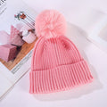 Barbie Parent-Child Baby Knitted Hat Soft Elastic Winter Protection Children Woolen Hats Cute Fur Ball Cotton Hat Pullover Gifts - Charlie Dolly