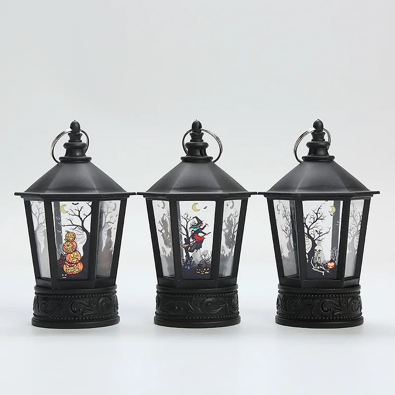 Halloween Decoration Electronic Candle Light Retro Pumpkin Witch Human Skeleton Night Light LED Lamp Halloween Decoration 2023 - Charlie Dolly