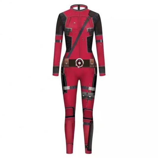 Play male and female sexy suit spandex jumpsuit superhero costume Halloween carnival fancy jumpsuit Christmas