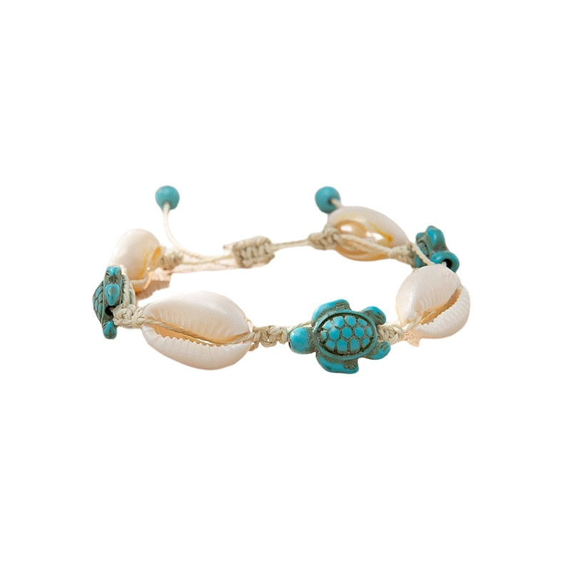 Boho Natural Shell Rope Chain Choker Necklaces for Women Kids Cartoon Starfish Turtle Choker Beach Jewelry Gift Summer Holiday - Charlie Dolly