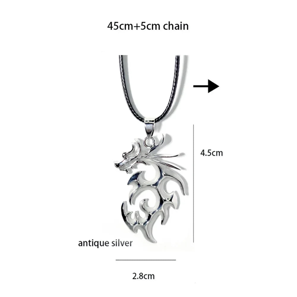 Luminous Dragon Necklace Glowing Night Fluorescence Antique Vintage Glow In The Dark for Men Women Gift Party Halloween Day Club - Charlie Dolly