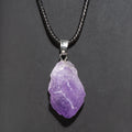 Natural Amethyst Irregular Rough Stone Pendant Clavicle Transparent Quartz Lady Fashion Jewelry Healing Lucky Necklace Gift - Charlie Dolly