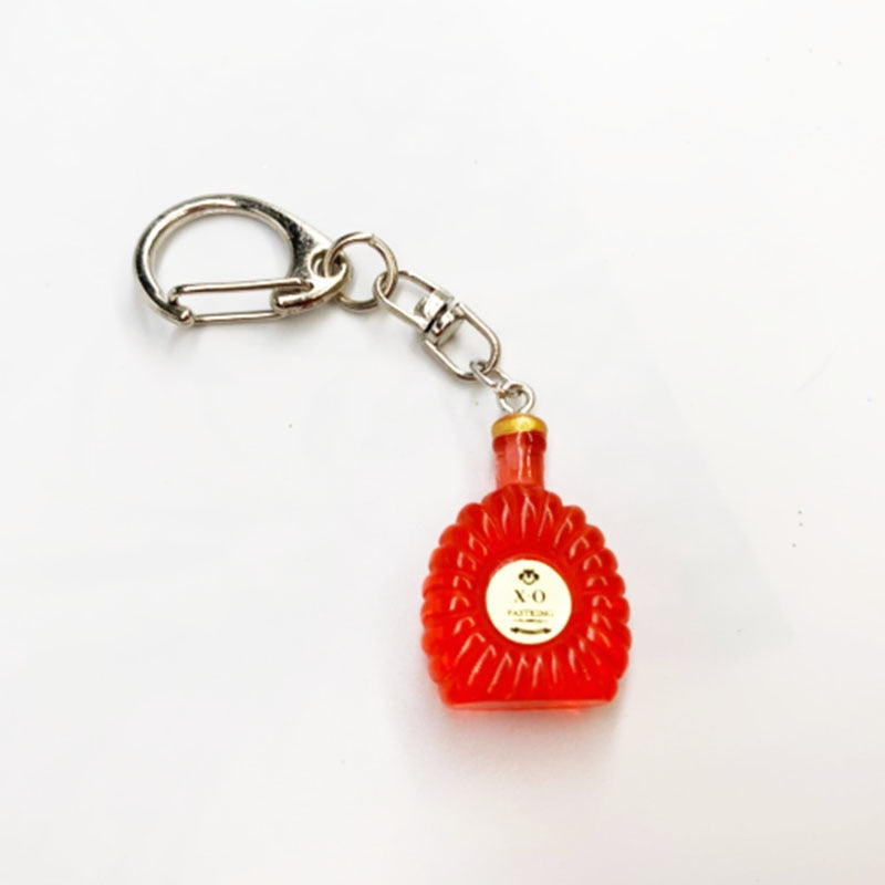 Wine Bottle Keychain Resin Simulation Mini Beer Cocktail Men Women Boyfriend Key Chain Alcohol Lovers Father's Day Gift - Charlie Dolly