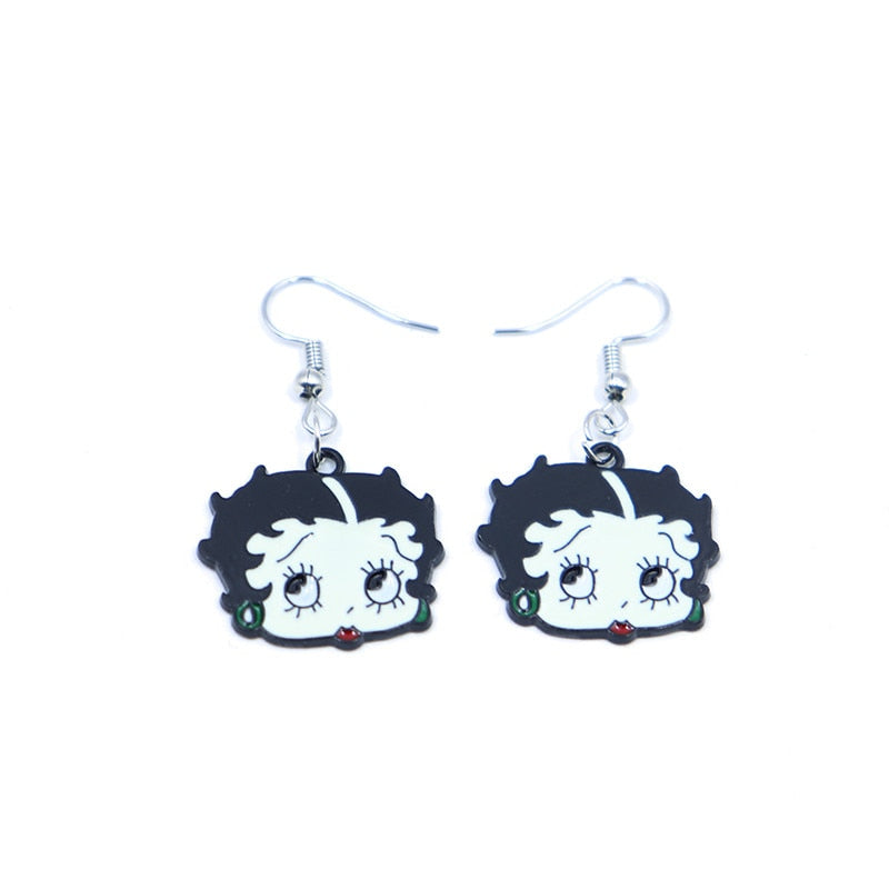 Anime Props Jewelry Konoha Earrings for Women Akatsuki Red Cloud Ear Hoops Ninja Darts Dangle Earring Fans Creative Gift - Charlie Dolly