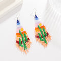 LIMAX Colorful Rice Bead Earrings Niche Ethnic Style Handmade Jewelry Personality Bohemian Tassels Earring - Charlie Dolly
