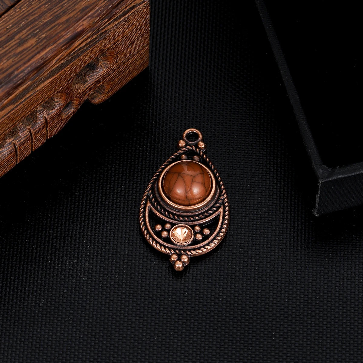 Boho Natural Stone Crystal Geometric Pendant Charms Pendants Earring Necklace Diy Women Jewelry Making Accessories