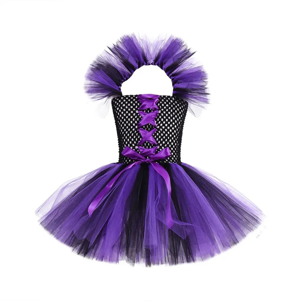 Halloween New Witch Dress Cosplay Costume Dress for Girl Carnival Party Dress Hat Broom Fancy Clothes Suit - Charlie Dolly
