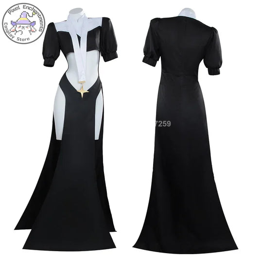 Gushing Over Magical Girls Anime Sister Gigant Cosplay Combat Costume Sexy Women's Nun Role Play Dress Outfit Halloween Party