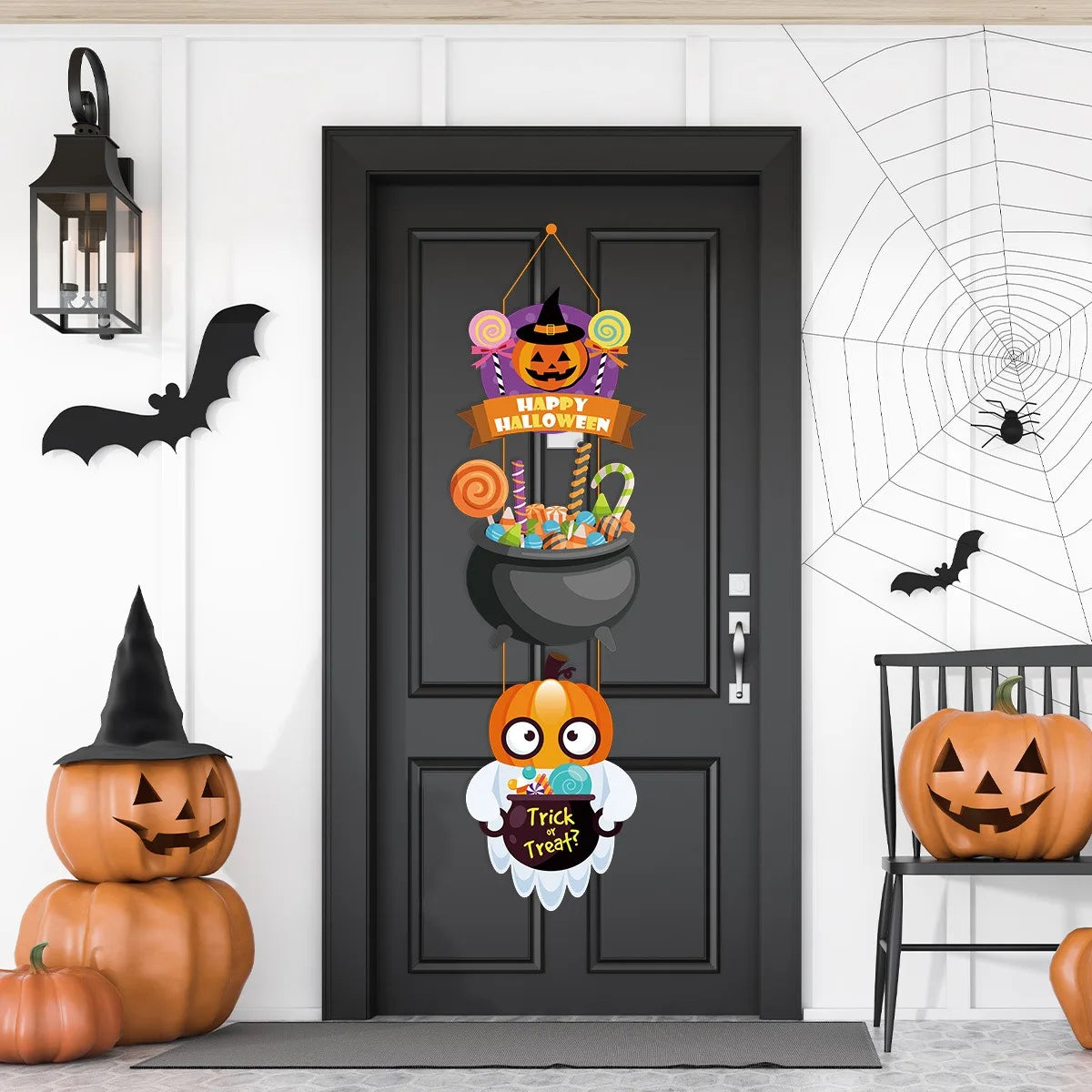 Halloween Party Decoration Pumpkin Magic Hat Door Hanging Ghost Festival Scene Decoration Pendants Happy  Halloween Day 2024 - Charlie Dolly