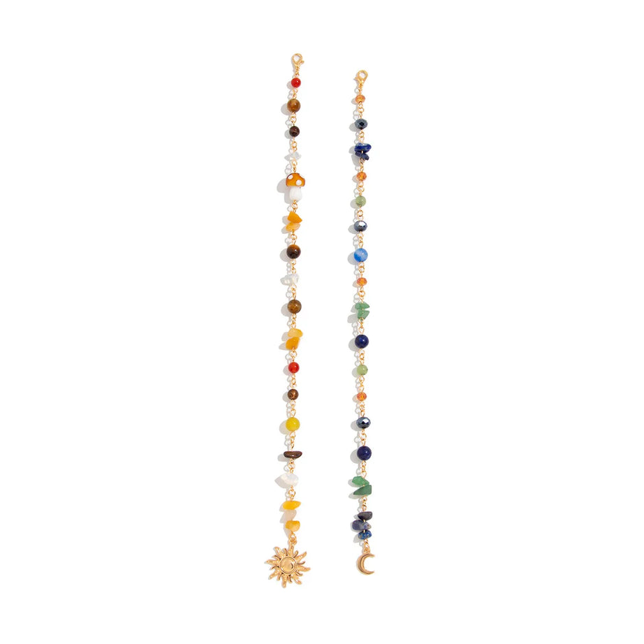 Boho Hair Chain Seashell & Drusy Fringe Hair Jewelry Natural Stone Braid Accent Beach Festival Hair Accessories - Charlie Dolly