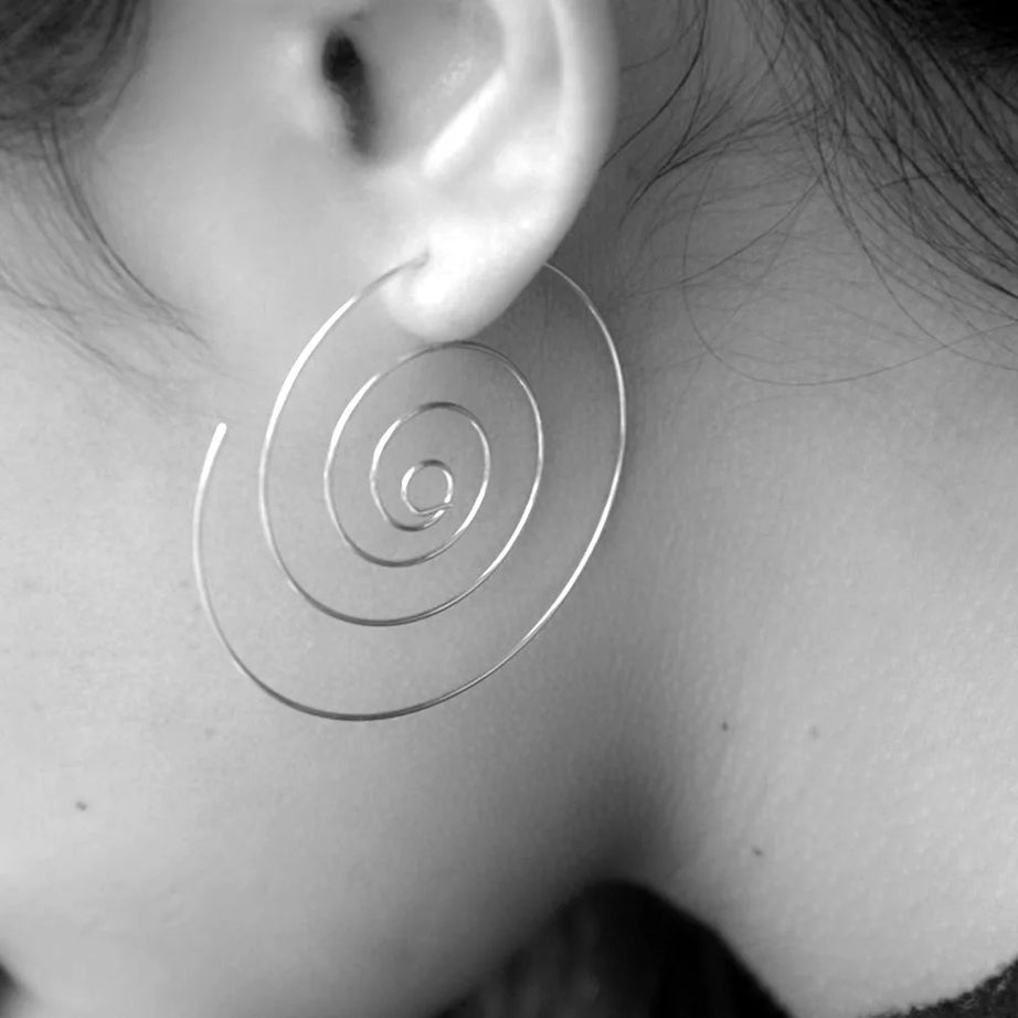 Big Spiral Multilayer Round Drop Earrings Jewelry