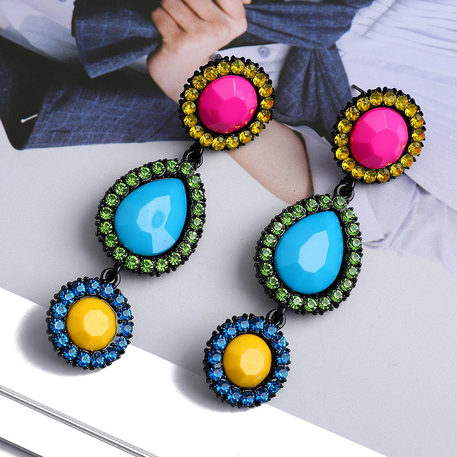 Luxury Charm Pendant Dangle Drop Earrings Jewelry