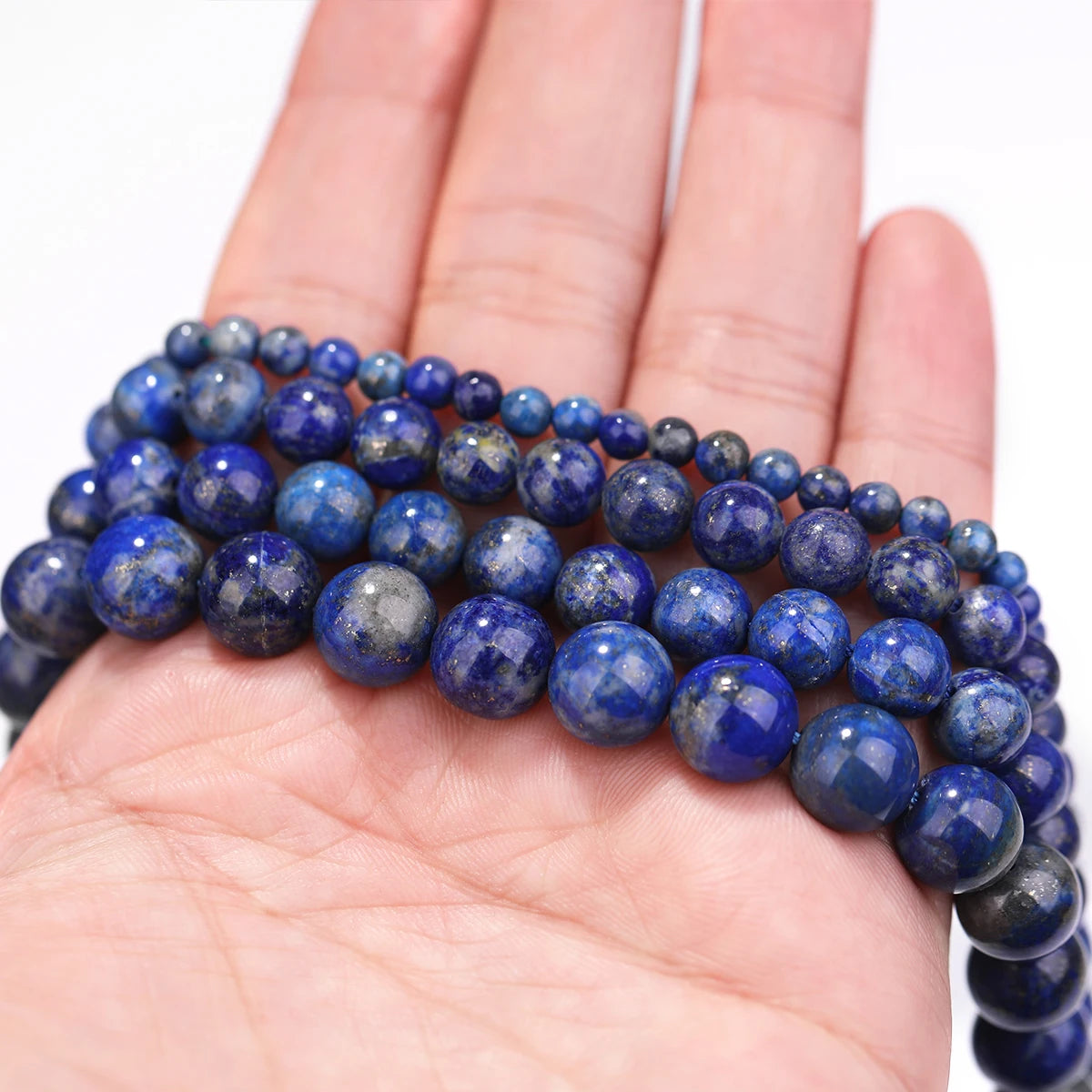 AAA Natural Stone Beads Lapis Lazuli Round Loose Stone Beads For Jewelry Making DIY Bracelet Earrings Accessories  4/6/8/10mm