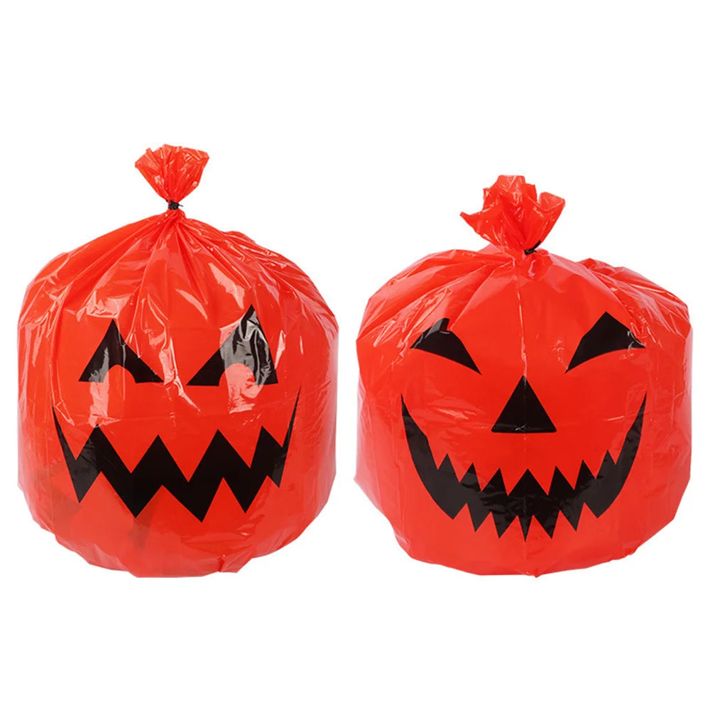 Halloween Outdoor Decorations For Home Pumpkin Plastic Garbage Leaf Bags Yard Decor Lawn Bag Happy Halloween Party Props 2024 - Charlie Dolly