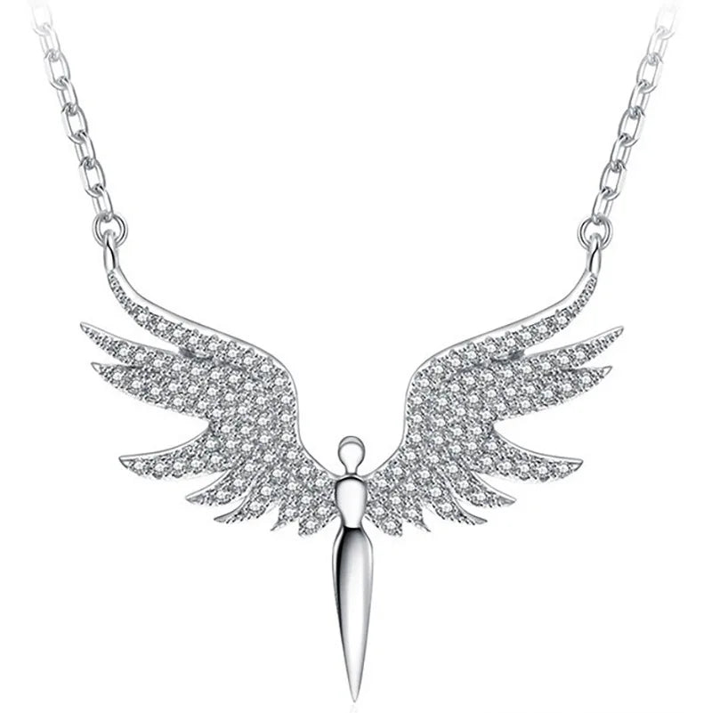 New Creativity Angel Wings Unique Design Pendant Necklace Classic Accessories All-match Personality Clavicle Chain Charm Jewerly