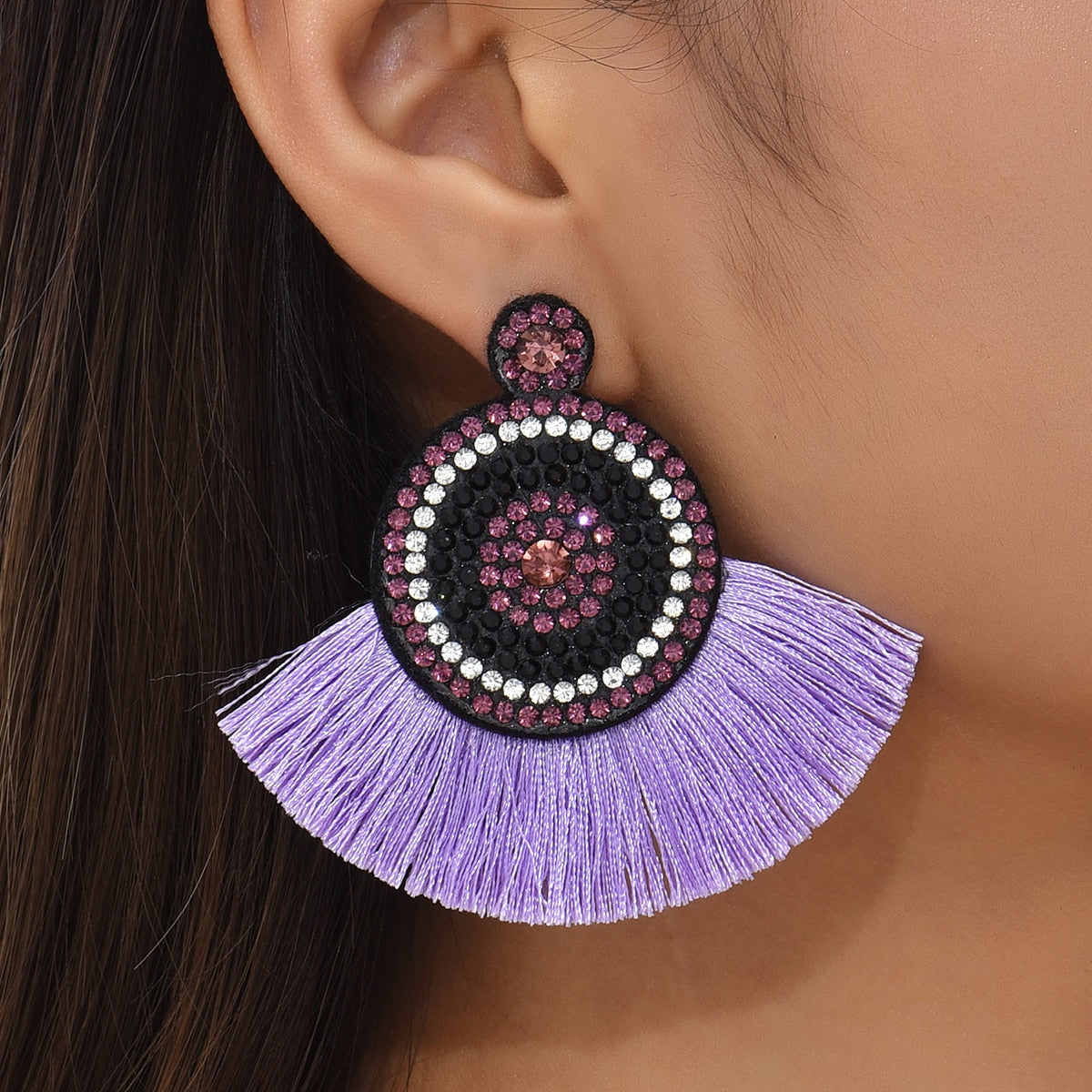 AYAYOO Fashion Bohemia Long Tassel Earrings Ethnic Big Drop Earrings for Women Statement Dangle Earring Girls Fashion Jewelry - Charlie Dolly