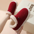 New Men Women Winter Slippers Warm Plush Slip-On Couples Home Cotton Boots Shoes Simple Anti-Slip Comfortable Flats Soft Boots - Charlie Dolly