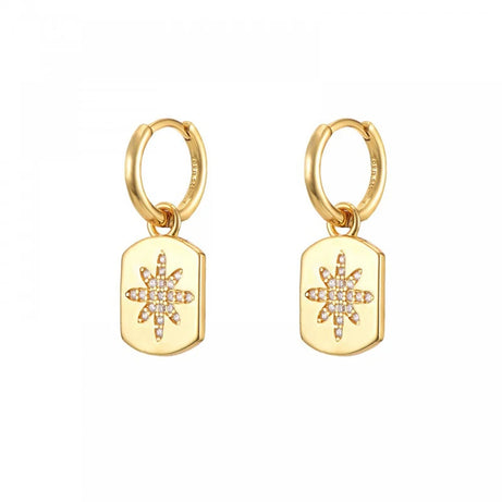 Gold Plated Hoop Stud Ear Cuff Earrings Set Jewelry