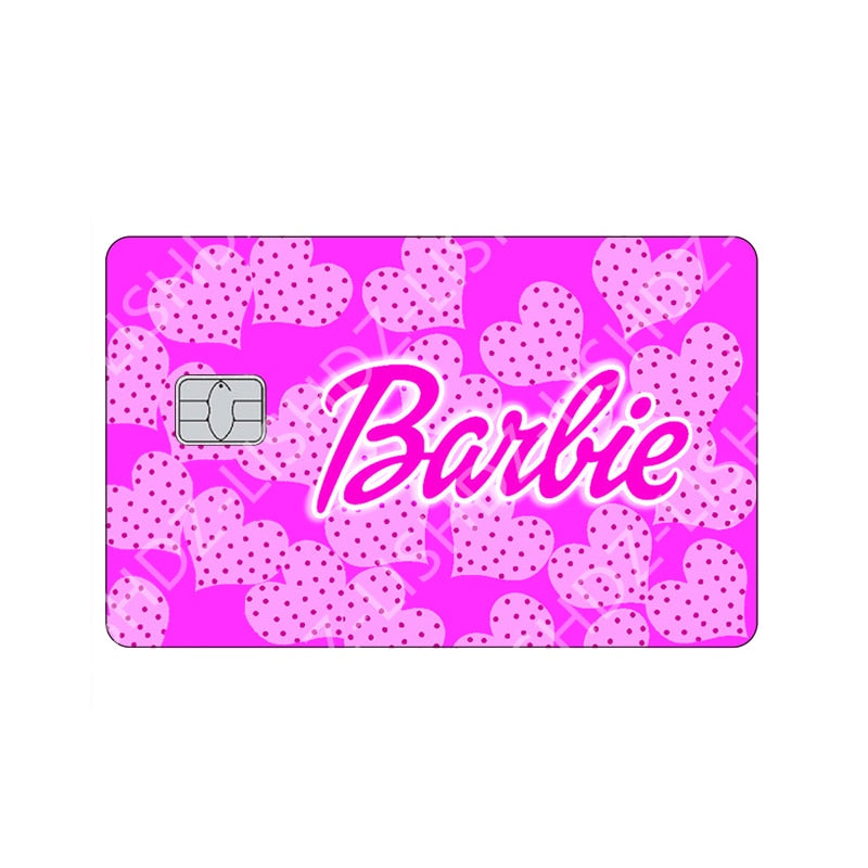 2023 Kawaii Barbie Game Card Sticker Anime Cartoon Small Chip Credit Debit Card Pvc Matte Stickers Film Tape Cover Decor Gifts