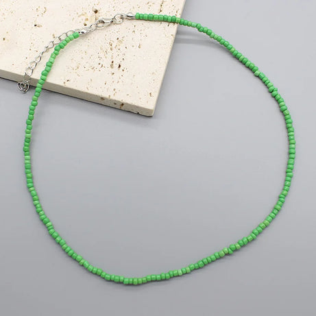 Handmade Seed Bead Colorful Boho Choker Necklace